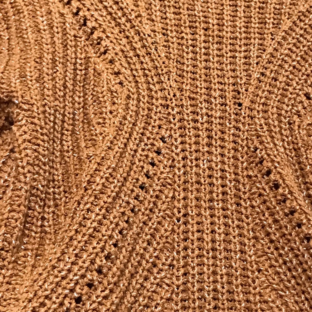 🔥 A&F Puff Sleeve Chunky Knit Cardigan in Pumpkin Spice - S 🔥 - Picture 5 of 8